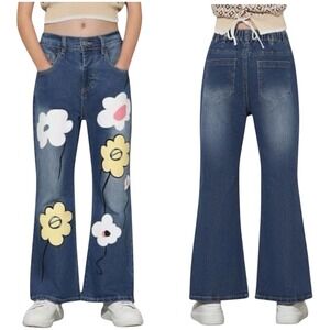 My Fav Floral‎ Flare High Waisted Flare NEW Denim Jeans Size 13-14 Youth #374